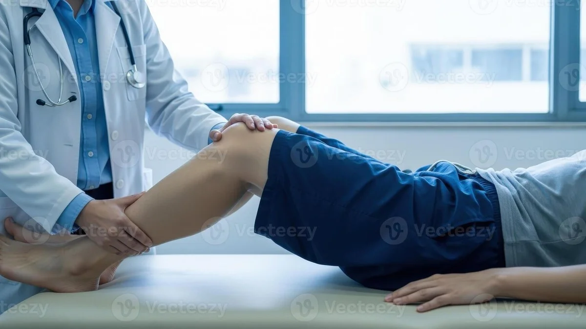 Patient being examined for dizziness symptoms