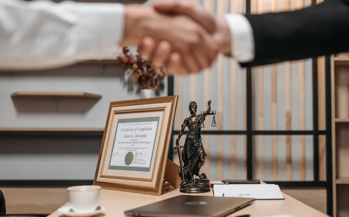 Professional attorneys discussing case strategy